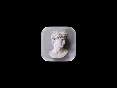 Museum App Icon 3d icon android icon app icon blender branding david (michelangelo) david app icon david icon florence museum icon app iconography ios icon michelangelo museum app octane statue stone ui ux