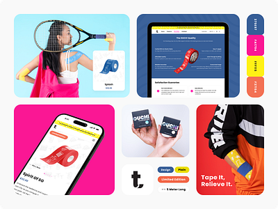 The T Edits - Commerce Web Design application athlet branding commerce design flat graphic design illustration interface landing page logo shop sport tape ui vector web