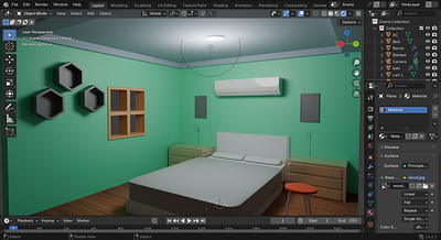 3D Design: Bedroom 3d 3d design blender design dimension isometric room