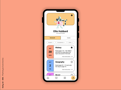 Daily UI - 006 | User Profile 006 app app design dailyui dailyui006 dailyuichallenge school app school schedule ui ui design