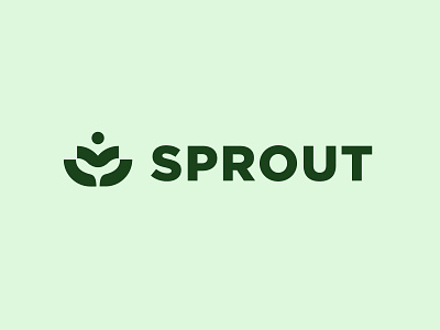 Sprout bold branding design geometric graphic design logo logodesign modern people personal growth plant