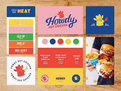 Winner, Winner, Restaurant Branding bold colors brand design branding chicken food industry food logo fun graphic design howdy illustration interior branding logo logo design menu design playful restaurant branding restaurant logo retro social media design vector