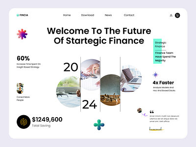 FINCIA - Finance Website Hero branding design desktop finance finance landing page finance website fintech hero section landing page money payment saas saas finance saas landing page saas website ui uiux web design website website design