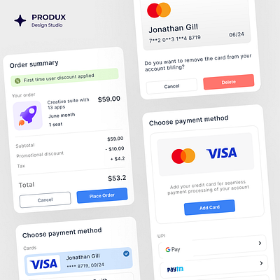 Payment UI component design design designtips