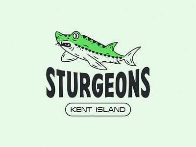 Sturgeons Logo branding design graphic design icon illustration logo retro sports team vintage