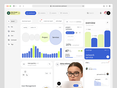 Agency Management Dashboard | Orbix Studio agency dashboard agency managment analytics dashboard business dashboard chart client crm dashboard office graph office management optimization orbix studio project management projects saas tasks tasktracking team ui ux