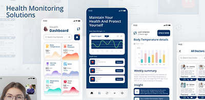 Health Monitoring Solutions App UI figma ui uiux user user experience user interface user research