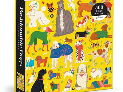 Fashionable Dogs X Ayang Cempaka dogs fun games jigsaw naive painterly pets puzzle vibrant