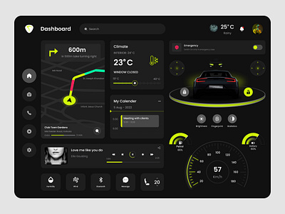 CAR Dashboard design interface product service startup ui ux web website