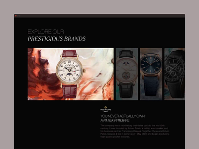 Luxury watch website design 3d animation ecommercedesign fashionwebsite illustration landingpage luxurybranding luxurylifestyle luxuryplatform luxuryshopping luxurywatch luxurywebsite minimalistdesign productshowcase uiuxdesigner uxuidesign webdesign website websitedesign