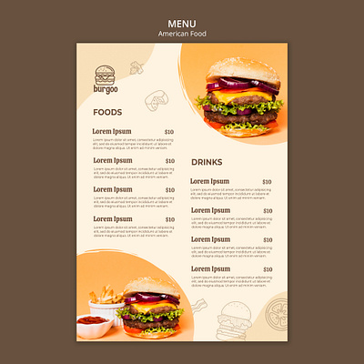 Menu template concept design food menu design foodmenue graphic design illustration menu restaurant menu design