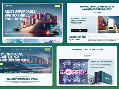 Carvex Logistics Website 2024 3d animation app branding design finance graphic design icon illustration ios app landing page logo minimal mobile mobile app motion graphics ofspace ui ux website