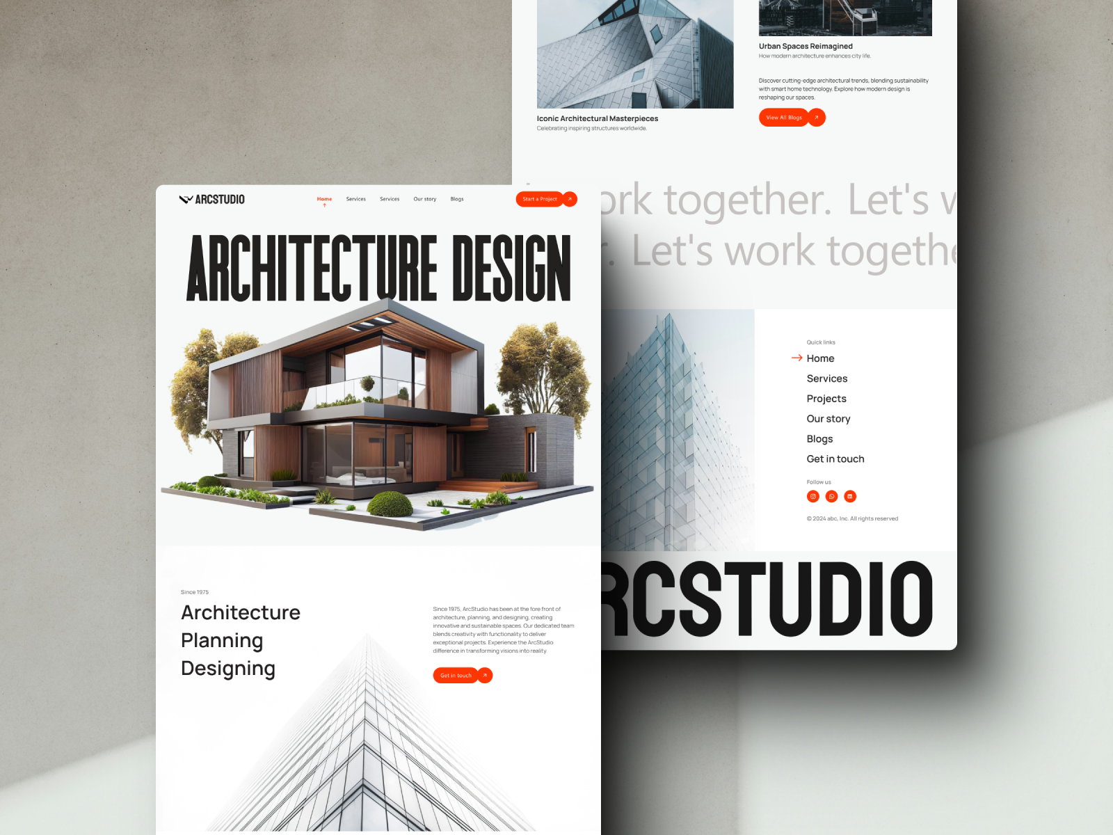Arcstudio - Website Design designshowcase landingpage ui uiux uxdesign webdesign website websitedesign