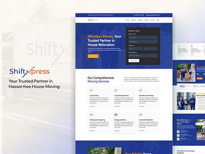 ShiftXpress : Your Trusted Partner in Hassel-Free House Moving branding elementor template design house moving website labour website landing page design minimal web design modern web design movement website moving service web design office moving website radditollc relocated web design seo service shop relocated website ui uiux design user interface design web design web development website redesign