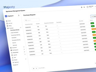 Apartment Management System apartmentmanagementsystem cleanui dashboarddesign designsystem figmadesign interfacedesign minimalistdesign modernui productdesign propertymanagement purchaserequest responsivedesign saasdesign transactiondashboard uidesign userinterface uxdesign uxprocess