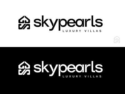 skypearls - a real-estate agency branding clean dark design logo minimal neat sleek