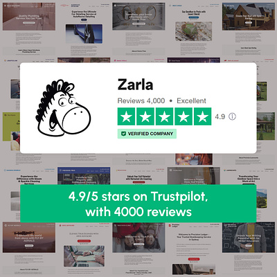 Zarla AI Web Builder Hits 4K Trustpilot Reviews with 4.9⭐ Rating ai ai website builder trustpilot reviews website design zarla