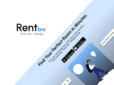 Rentbro rental online app landing page clientwork design figma landingpage rentalapp rentalwebsite rentbro responsivedesign ui ux uxcasestudy webdesign