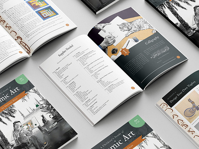 A Children Study Of Islamic Art book layout book mockups book typography cover design creative layouts custom covers design design inspiration illustration ui