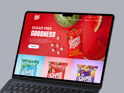 Super Froots Header Design clean design fruit branding super froots header vibrant design