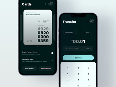 Wallet app - Card Transection Screen android bank card credit design edit input ios mobile payment swift system transections transfer ui ui graphics wallet