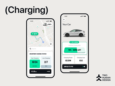 Car charging map app app design graphic design ux 应用 设计