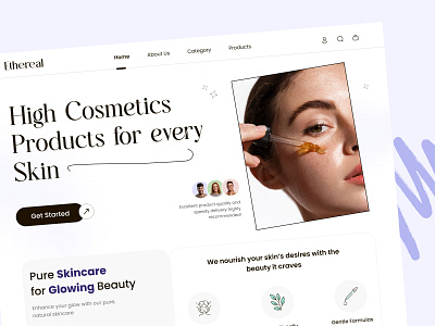 Cosmetics Website beauty care website beauty website cosmetic website cosmetics store cosmetology ecommerce website face care landing page makeup store online shop personal care self care skin care shop skin care website ui design ui ux web web design website design