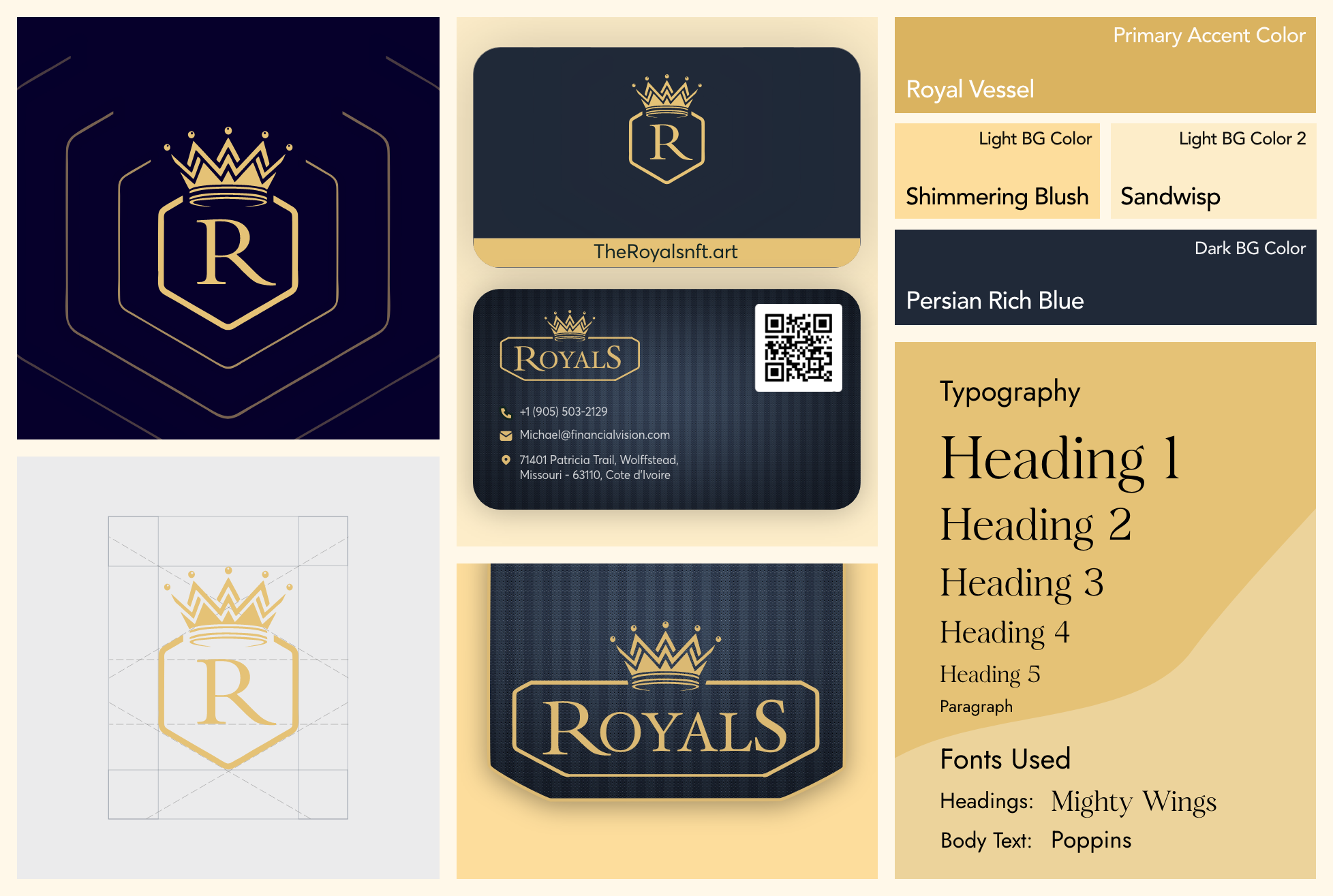 Royals NFT Website & Branding Design branding logo luxury uiux web design