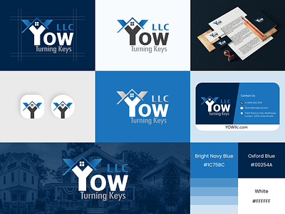 Yow LLC Branding & Logo app branding business card letterhead logo