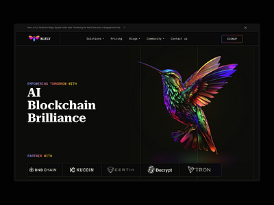 AI Blockchain Brilliance blockchain figma uiux user interface website