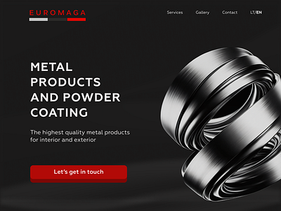 Metal products with 3D elements 3d 3d modeling adobe photoshop coating design iron metal powder steel ui user experience user interface ux website