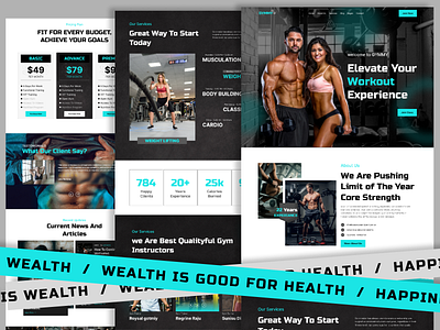 (GYMMY) Introducing my latest UI UX design about fitness. 2024 ui ux about fitness fitness website design gym new ui ux design two version ui ux design ui ui ux design 2024 ux website design about gym website ui ux design