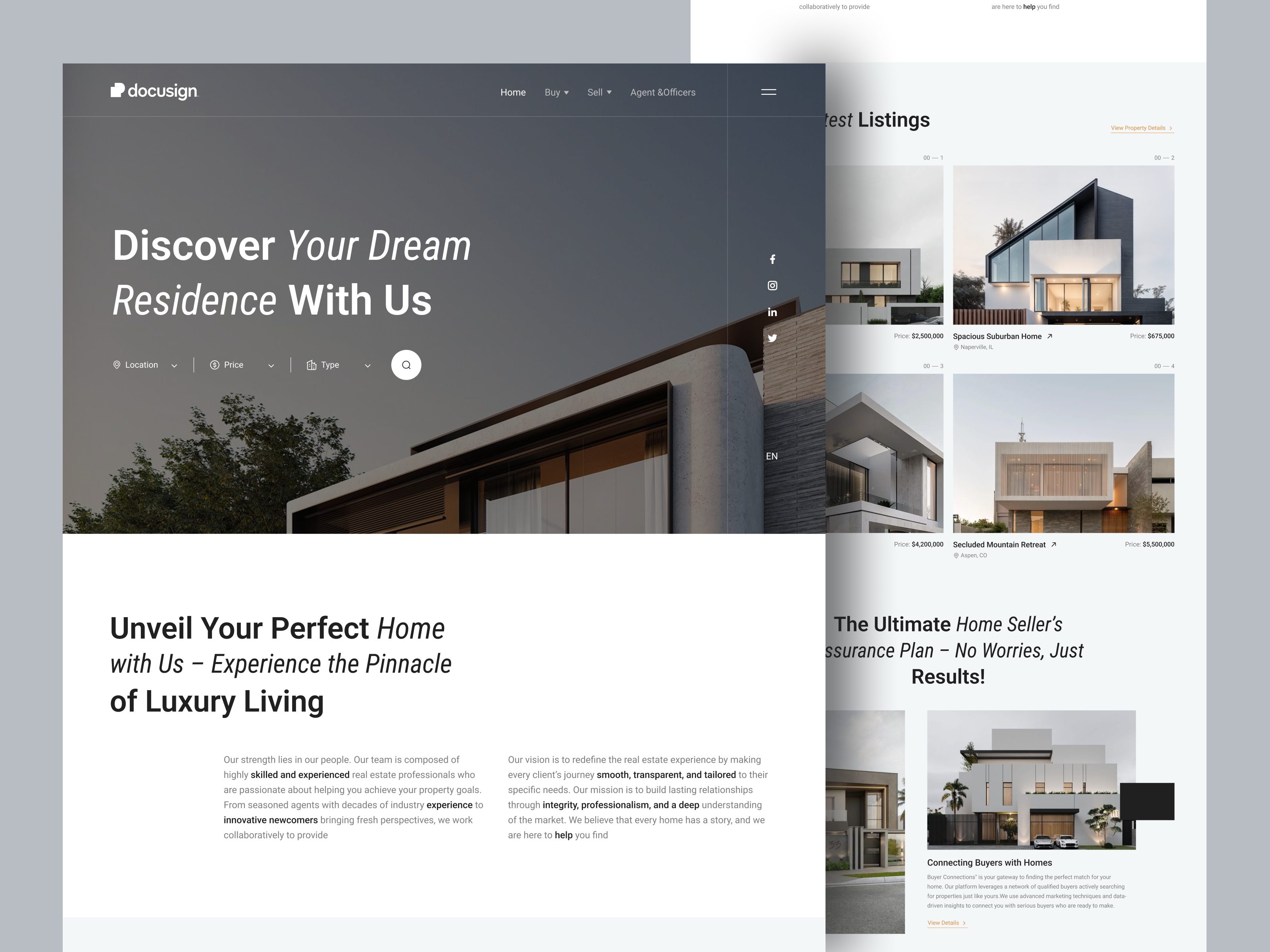 Example of Real Estate Landing Page