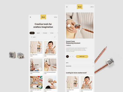 Revamp of Woset: Mobile add to cart cart check out checkout details page ecommerce ecommerce app ecommerce business home page landing page mobile product design saas web design