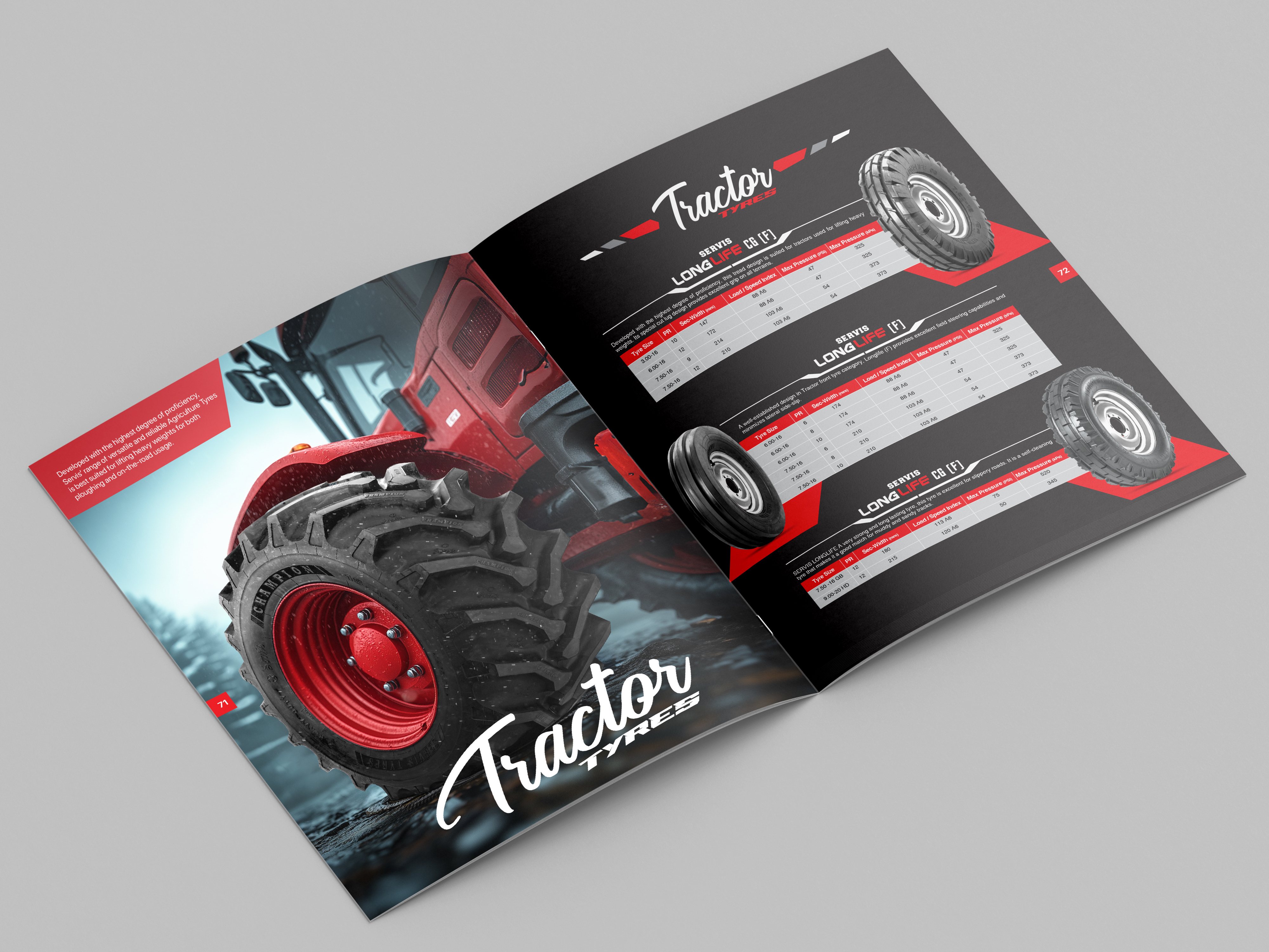 Servis Tyres Product Catalogue 2024 advertisingdesign automotivedesign brand catalogue branding brochure broduct catalogue catalog company profile creativedesign graphic design graphicdesign industrialdesign marketingmaterials motorcycle product brochure scooter servistyres tire tractor tyre