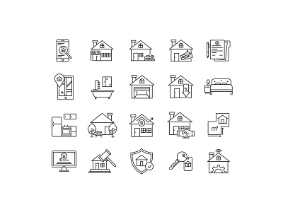 Real Estate Icons graphic resources graphicpear icon icon design icon set real estate real estate icon vector vector icon