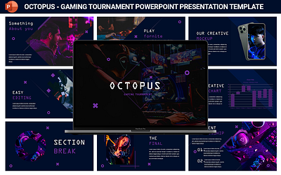 Octopus - Gaming Tournament Presentation Template gaming powerpoint presentation template tournament