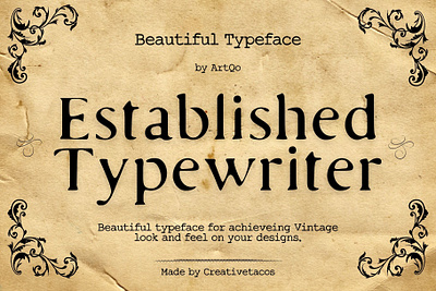 Established Typewriter Font versatile