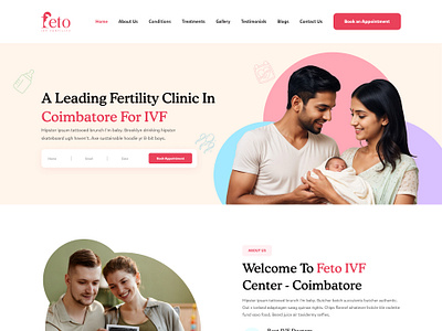 IVF Website Design bestwebsite colourfulwebsite design dribble fertilitywebsite ivf pinkwebsite website