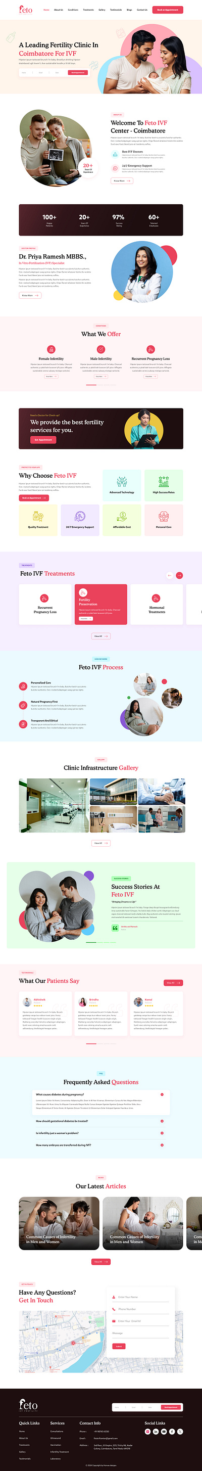 IVF Website Design bestwebsite colourfulwebsite design dribble fertilitywebsite ivf pinkwebsite website