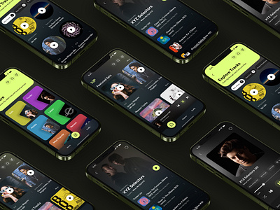 Music App - A Community for Independent Labels and Producers android app dark design interaction ios mobile modern music popular trending ui usarion usarion.com ux