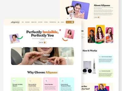 Clear Aligner Website Design aligner bestwebsite clearalignerwebsitedesign coulourfulwebsite design dribble website