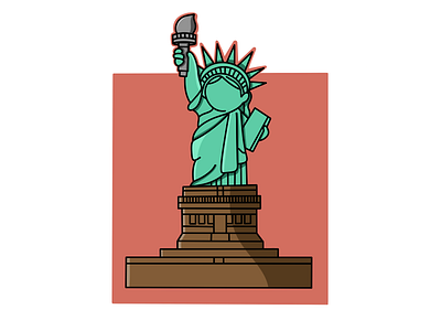 statue of liberty 3d animation branding design digital digital art flat. graphic design illustration logo motion graphics ui ui design