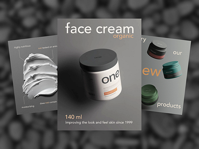 Face cream branding design photoshop