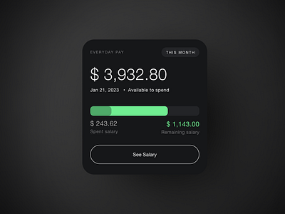 HiAsia — Everyday Pay app black budget dark data design design system fintech infographics mobile pay payment product design salary savings spendings summary tile ui ux