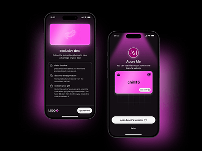 shop experience - chilli animation app branding card chilli mobile app shop ui