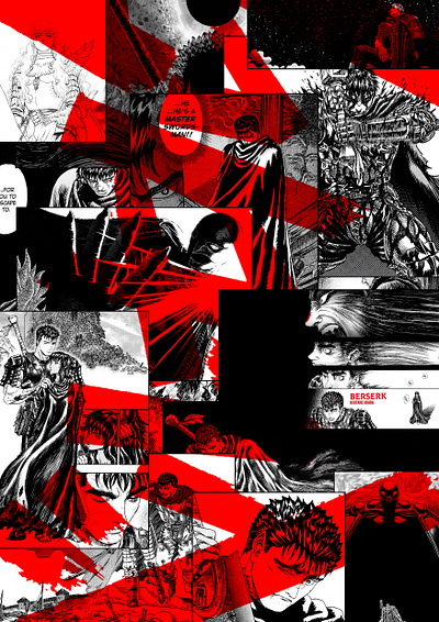 Berserk Wallpaper Red berserk collage graphic design inspiration manga wallpaper