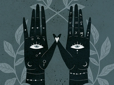 Hands with eyes | magic digital illustration | mystical art dark digital eyes fairytail fantasy flat floral flowers hand drawn hands illustration magic mystic occult procreate spiritual