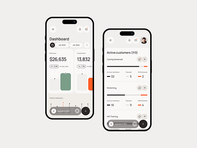 Mobile CRM Dashboard dashboard mobile ui ux