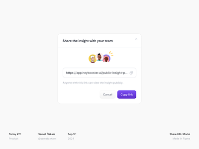 Share URL Modal insight invitation invite invite modal invite popup invite team member marketing modal modals popup popups ppc public link saas design share sharing sharing link sharing url web web design